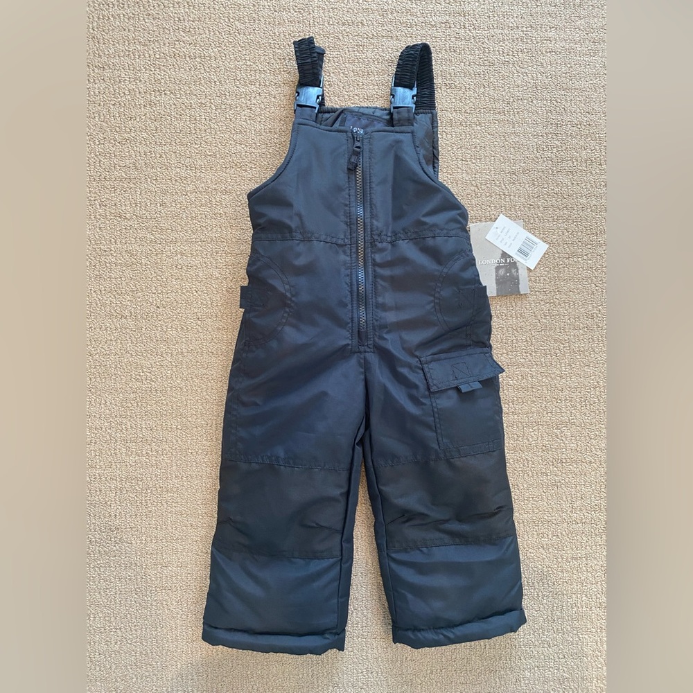 NWT LONDON FOG Unisex Toddler Classic Snow Bib Ski Pant Winter Snowsuit